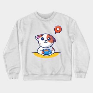 Cat and coffee Crewneck Sweatshirt